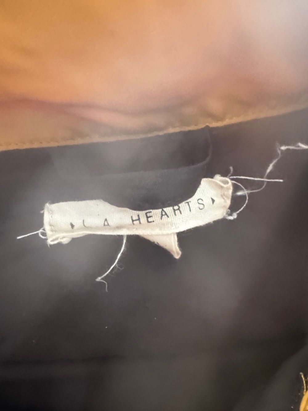 La Hearts Black Puffer Coat